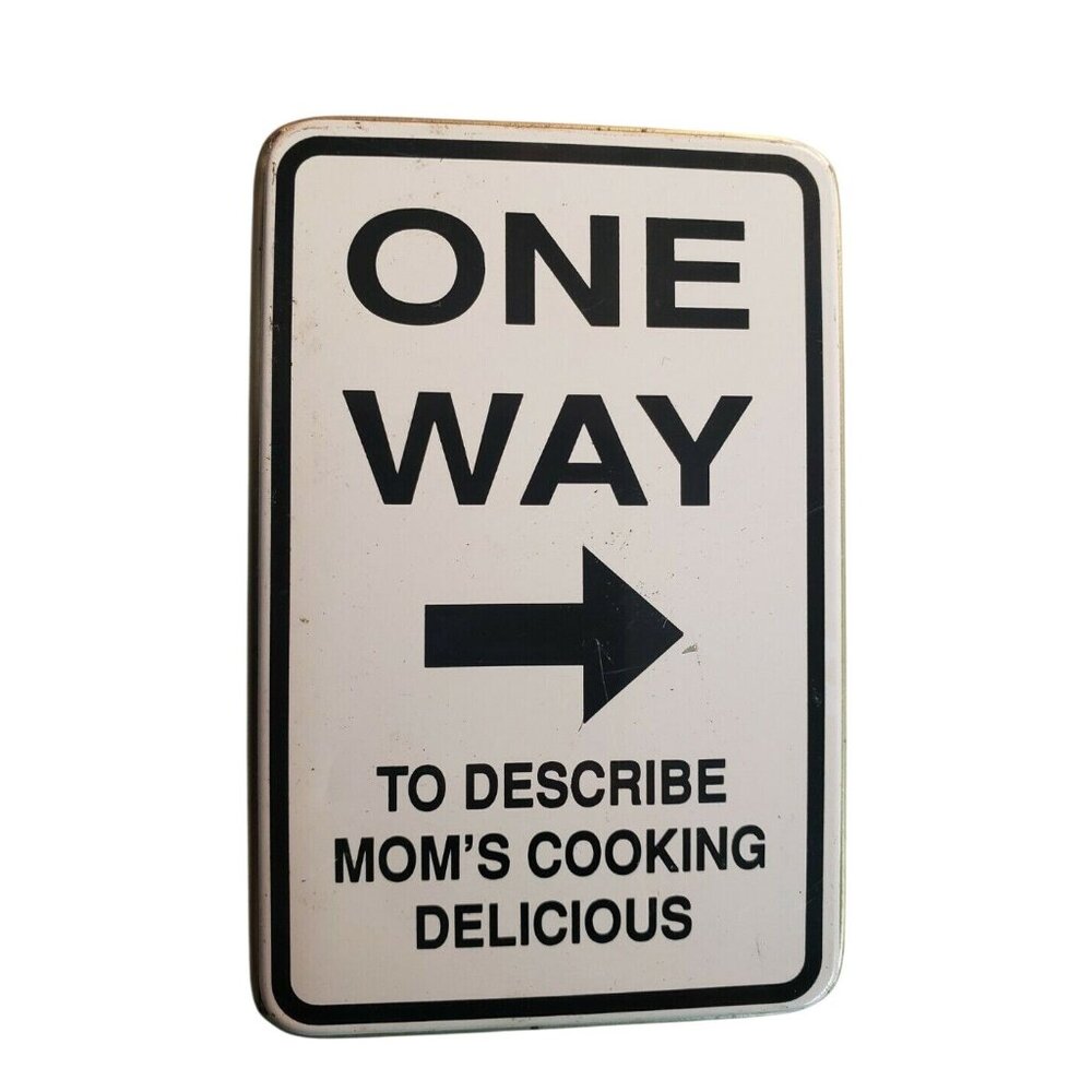 Acme Sign Moms Cooking Miniature Refrigerator Magnet Doll House Kitsch Vtg 1995